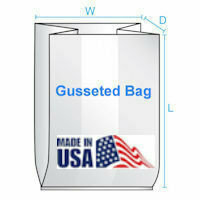 8X4X15 1.5 Mil 1000/CTN Gusseted Poly Bag