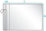 4.125 X 9.5 Lip and Tape Flap Seal Crystal Clear Bags 1,000 per case
