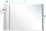 5.25 X 7.25 Lip and Tape Flap Seal Crystal Clear Bags 1,000 per case