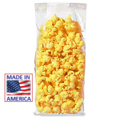 3.5" x 2" x 11.75" 4 cup  EZ Open Clear Cello Bags for Popcorn