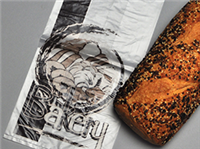 8 1/2 X 5 X 16 High Density Bakery Bag with Print 1 mil 1,000/cs