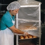 27x37  HDPE Bun Pan Rack covers w/ ties 200/RL| Prism Pak