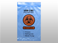 Blue Tint Reclosable 3-Wall Specimen Transfer Bag (Biohazard) 6 X 9 2 mil 1,000/cs