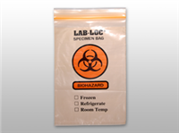 Orange Tint Reclosable 3-Wall Specimen Transfer Bag (Biohazard) 6 X 9 2 mil 1,000/cs