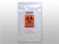 Reclosable 3-Wall Specimen Transfer Bag ("STAT") 6" X 9" SKU# LAB20609STAT