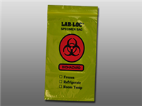 Yellow Tint Reclosable 3-Wall Specimen Transfer Bag (Biohazard) 6" X 9" SKU# LAB20609YE