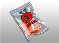 Reclosable 3-Wall Specimen Transfer Bag (Biohazard) 8 X 10 2 mil 1,000/cs
