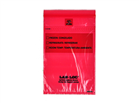 Lab-Loc Specimen Bags - Red Tint 6" X 9" - LK Packaging SKU# LABZ69RE