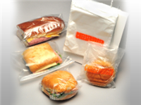 5 1/4 X 8 + 1 1/2 FB Saddle Pack Printed Hot Dog Bag 0.5 mil 2,000/cs