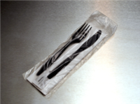 3 1/2 X 10 + 1 1/2 FB Low Density Silverware Bag -- Flat Pack 0.75 mil 2,000/cs| Prism Pak