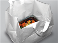 Fast TakeÂ® White Soft Loop Handle Take Out Bag (Medium) 14" X 11.5" X 12" + 11.5"BG SKU# TO14115