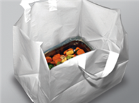 22x14x15.25x14 HD White Opaque Take Out Bags C/B Insert 100/cs