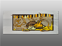 HDPE #8 Hot Food Bag w/ Print 6" X 4" X 14" - LK Packaging SKU# TO6414HOT