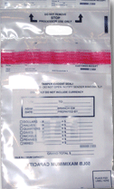 TT1222SC 12"x22" Heavy Duty All-in-One Coin Bag. Qty 100/cs