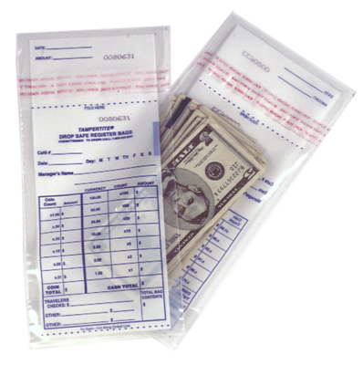 Drop Safe Bag 5"x9" w/2" bottom gusset. Qty 1000/CS