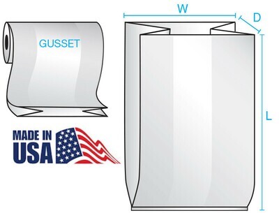 42 X 32 X 72 4 Mil 40/RL Gusseted Bags on Rolls