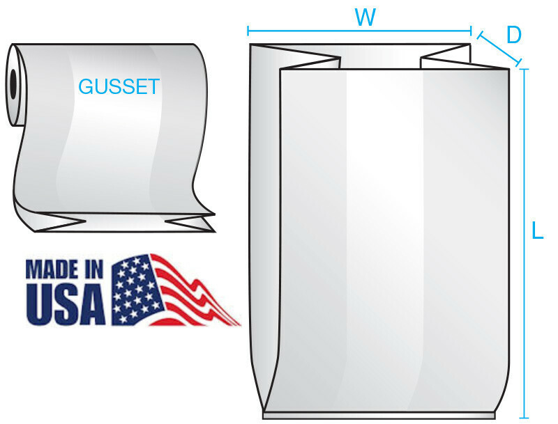51 X 49 X 85 4 Mil 25/RL Gusseted Bags on Rolls