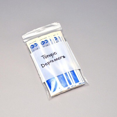 6 X 8 Clear Line Single Track Seal Top Bag with Write-On Block -- Pint Size 2 mil 1,000/cs
