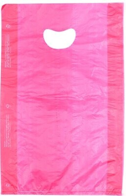12 X 3 X 18 Red High Density Polyethylene Merchandise Bag with Die Cut Handle 0.7 mil 500/cs