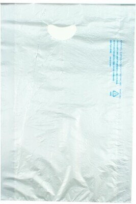 16 X 4 X 24 Silver High Density Polyethylene Merchandise Bag with Die Cut Handle 0.7 mil 500/cs
