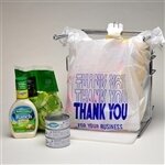 11 1/2 X 6 1/2 X 21 1/2 "Thank You" Pre-printed T-Shirt Bag (white) 0.5 mil 1,000/cs