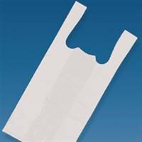 8X5X18 White Plastronic  HD T-shirt bags / Merchandise Bags 1000/cs