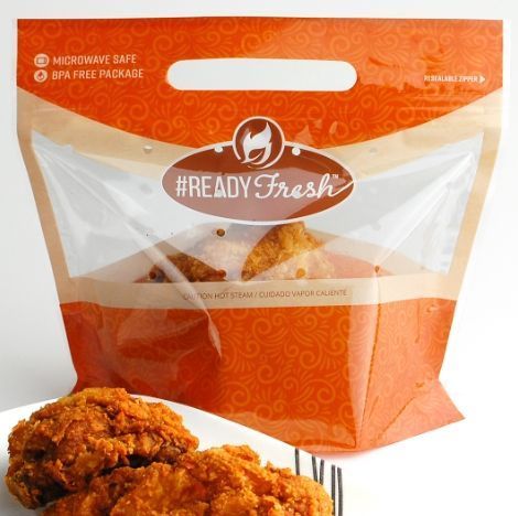 9" X 8" + 5"BG 2.6 mil #ReadyFresh Grab-N-Go Pouch - 4 Piece Chicken, 250/CS