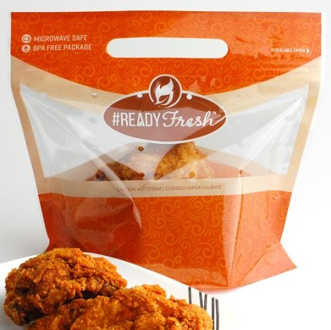 9 X 8 + 5 BG 2.6mil READYFresh Grab-N-Go Pouch - 4 Piece Chicken - 250/case 9 X 8 + 5 BG 2.6mil READYFresh Grab-N-Go Pouch - 4 Piece Chicken - 250/case