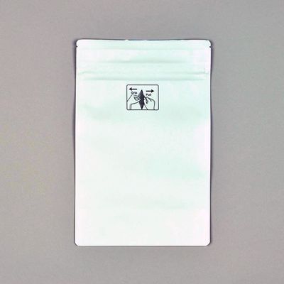 5.9" x 9" + 3.5"BG 4.8 mil 1 oz Child-Resistant Pouch - White, 1000/CS
