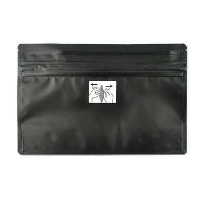 9" x 5.9" + 3.5"BG 4.8 mil 1 oz Child-Resistant Pouch - Black, 1000/CS