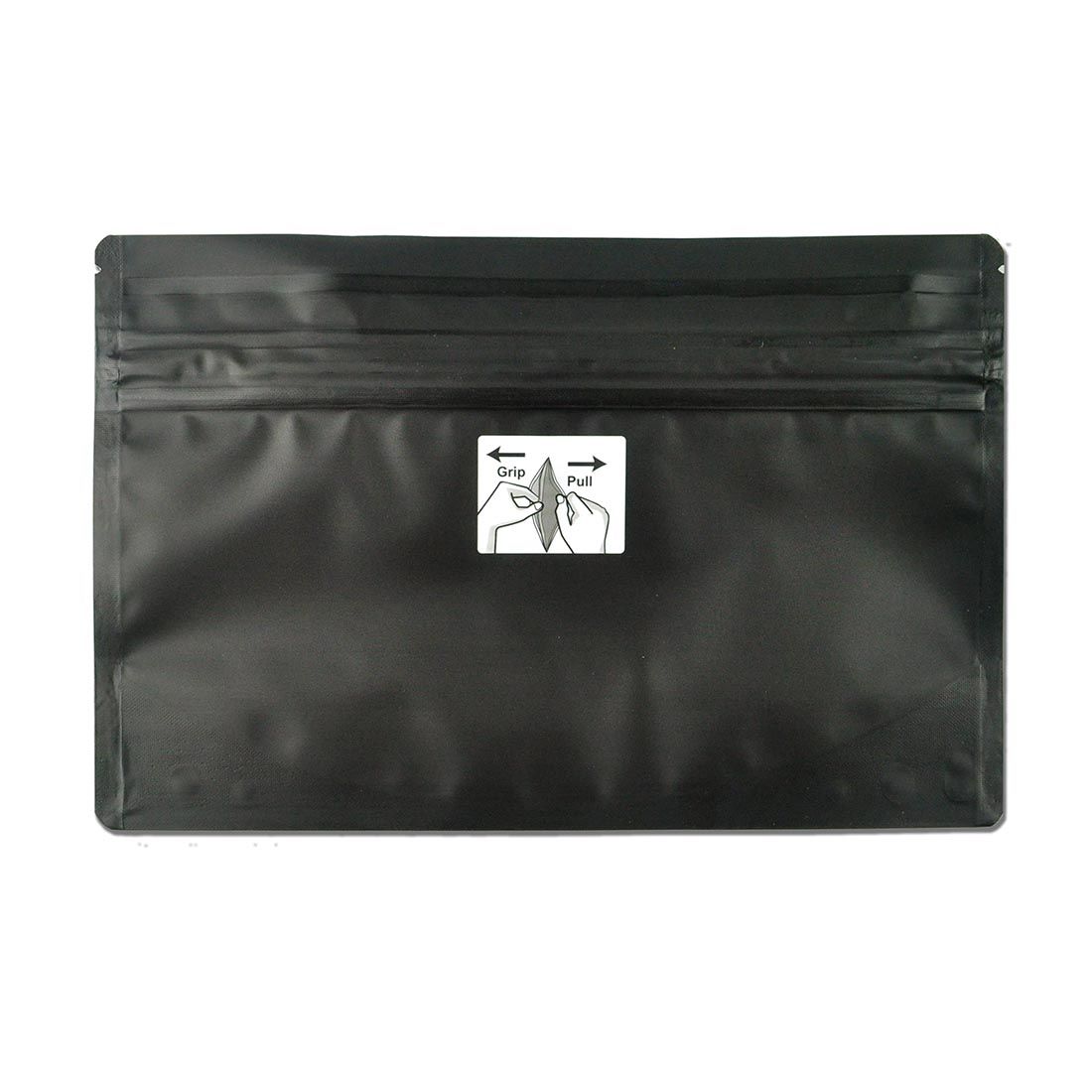 5.9" x 9" + 3.5"BG 4.8 mil 1 oz Child-Resistant Pouch - Black, 1000/CS
