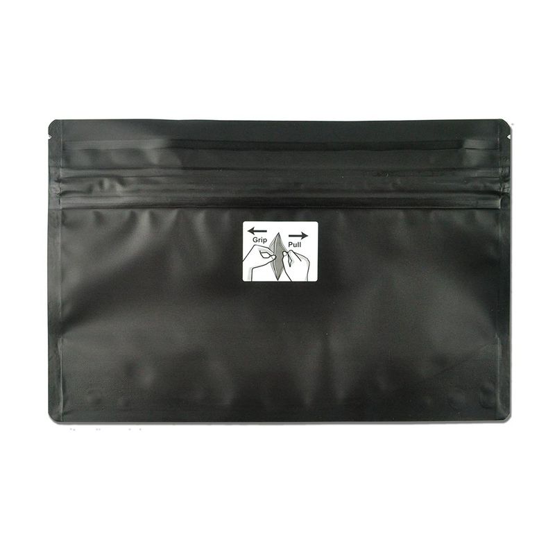 1 oz Child-Resistant Pouch - Blk 5.9" X 9" + 3.5"BG SKU# OZ6935B