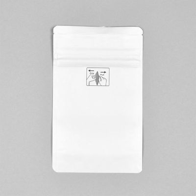 4" x 6.63" + 2"BG 4.8 mil 1/4 oz Child-Resistant Pouch - White, 2000/CS