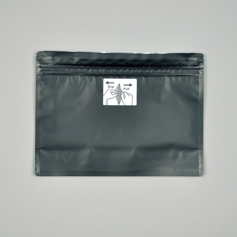 Child-Resistant Exit Pouch - Blk 12.2" X 9" + 4"BG SKU# EXT1294B