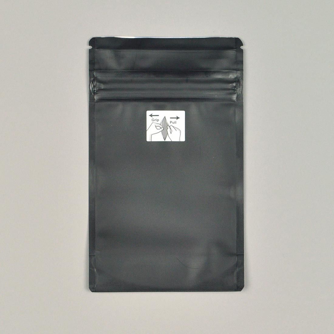 4" x 6.63" + 2"BG 4.8 mil 1/4th oz Child-Resistant Pouch - Black, 2000/CS