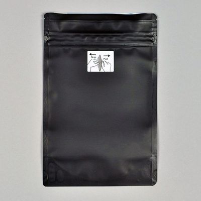 5" x 8.13" + 3"BG 4.8 mil 1/2 oz Child-Resistant Pouch - Black, 1000/CS