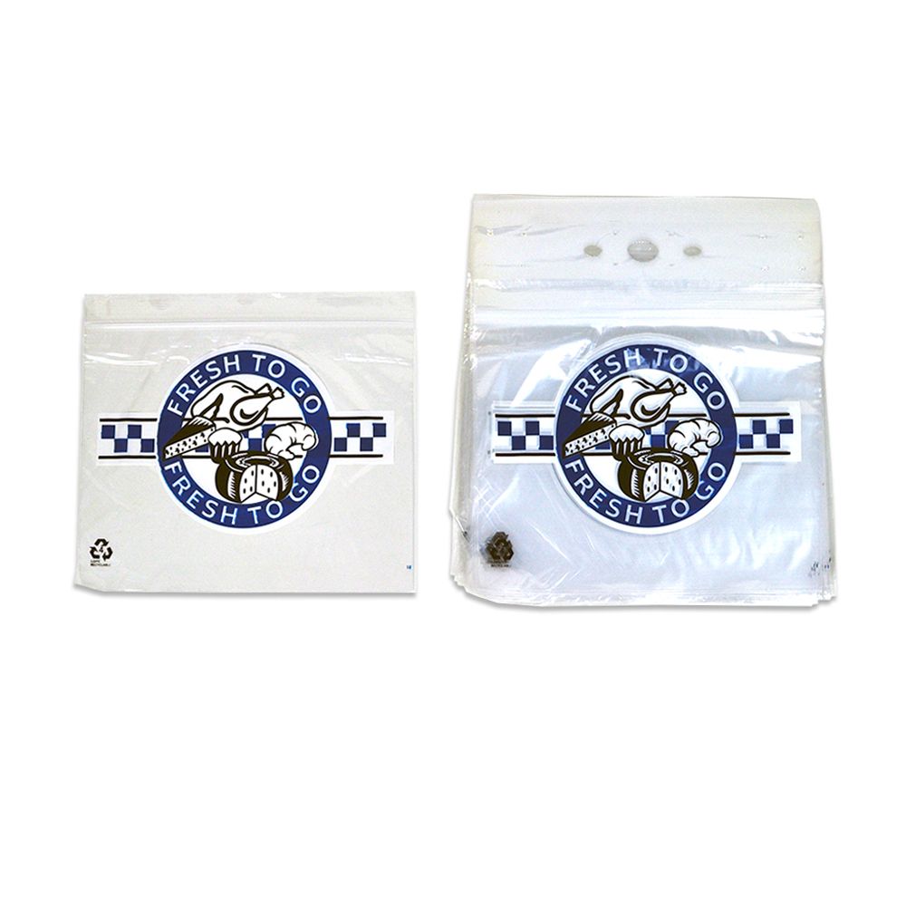 10 X 8 Seal Top Saddle Pack Deli Bag -- Printed "Fresh to Go" Three Colors 1.2 mil 1,000/cs| Prism Pak