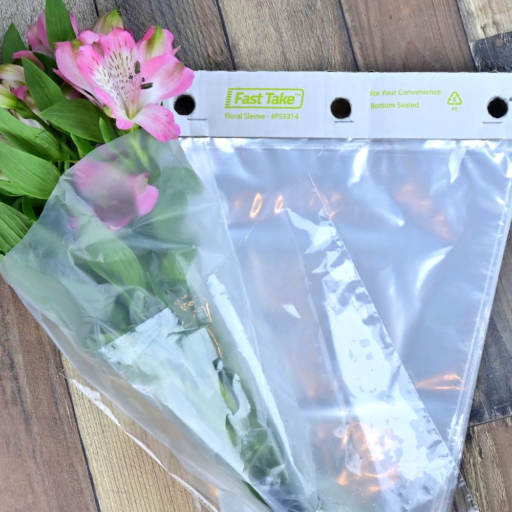 Fast TakeÂ® Floral Sleeve 13 X 24.5 + 2LP - LK Packaging SKU# FS13424