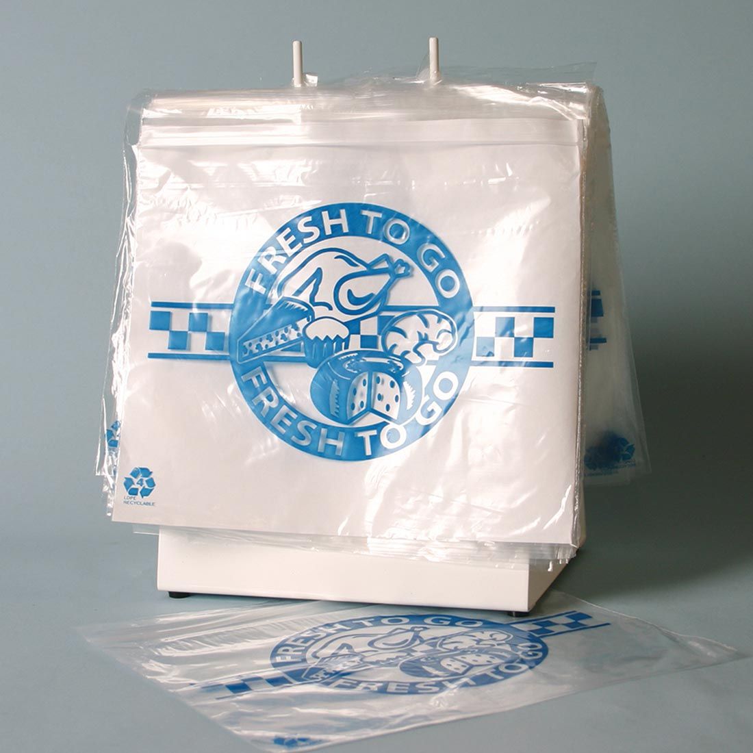 10 X 8 Seal Top Saddle Pack Deli Bag -- Printed "Fresh to Go" One Color 1.25 mil 1,000/cs| Prism Pak