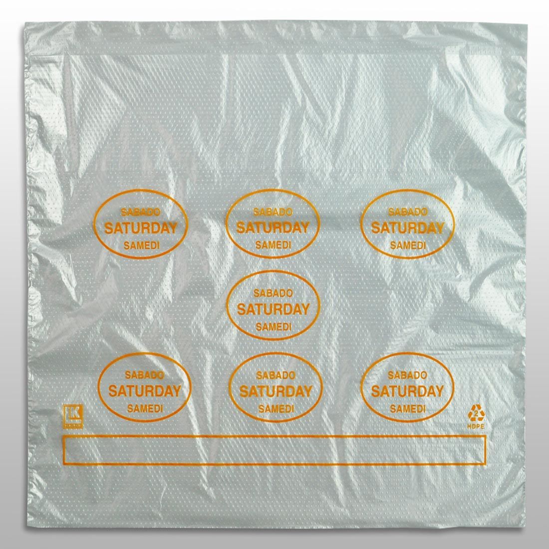 Portion Control Saddle Pack w/ Saturday (print in Orange) 10" X 8.5" + 2"LP + 2"FB SKU# PCSAT1085