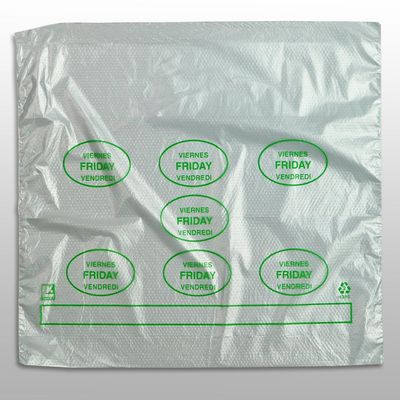 10" x 8.5" + 2"LP + 2"FB 0.5 mil Portion Control Saddle Pack w/ Friday (print in green), 2000/CS