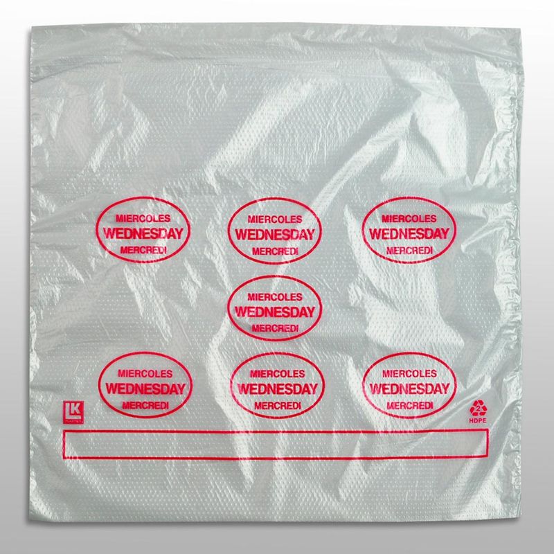 10 Portion Control Saddle Pack w/ Wednesday (print in Red) 10" X 8.5" + 2"LP + 2"FB SKU# PCWED1085
