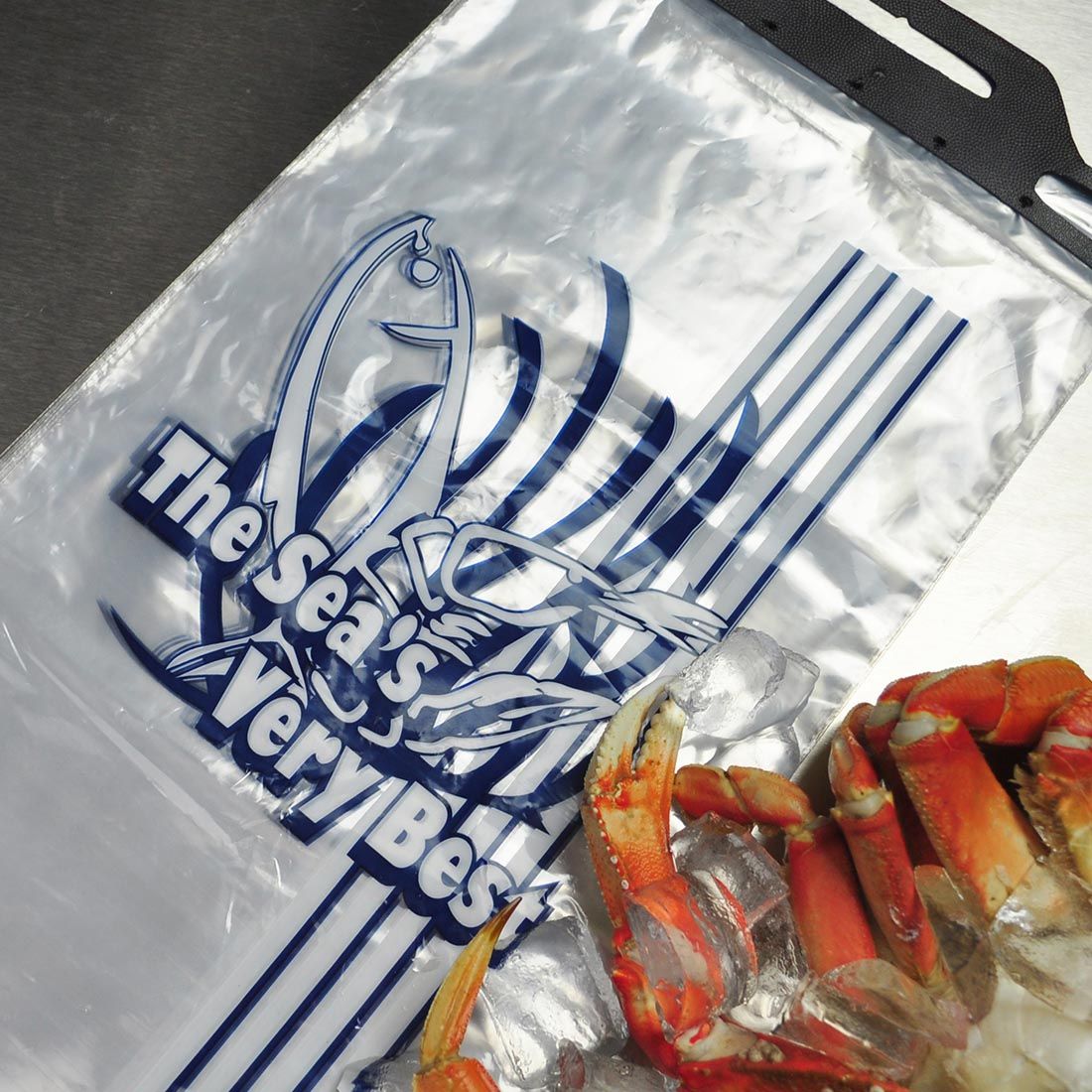 12 X 18 + 2 LP Low Density Printed Seafood Bag 1 mil 1,000/cs| Prism Pak