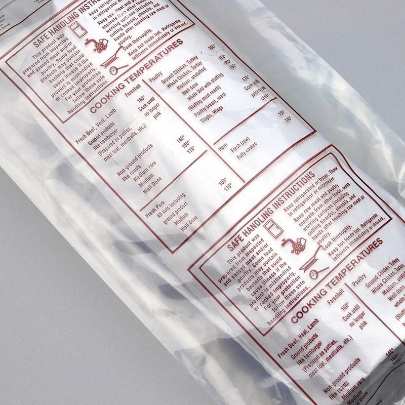 Printed "Safe Handling" Meat Bag 6" X 3" X 15" SKU# SFH-063015