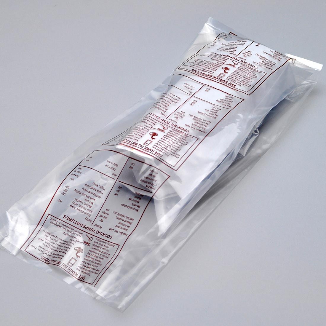 8 X 4 X 18 Printed "Safe Handling" Meat Bag 1.5 mil 1,000/cs| Prism Pak