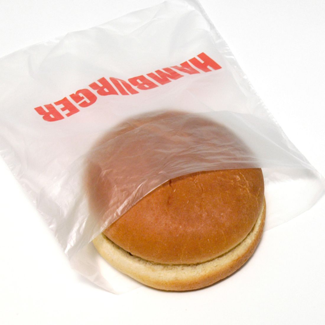 6 1/2 X 7 + 1 3/4 FB Saddle Pack Printed Hamburger Bag 0.5 mil 2,000/cs| Prism Pak