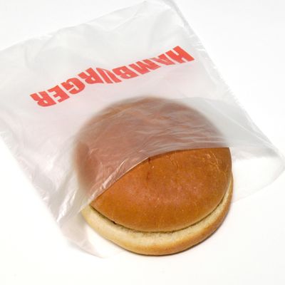 Saddle Pack Printed Hamburger Bag 6.5" X 7" + 1.75"FB SKU# DP657HAM