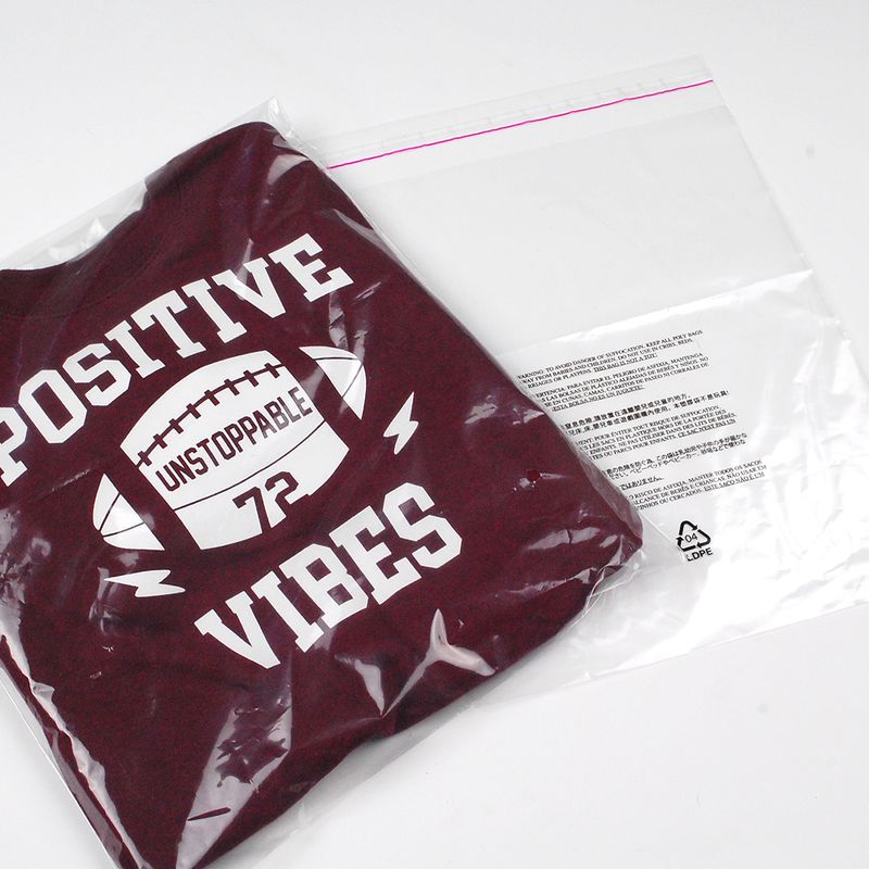 Resealable Lip and Tape Bags w/ Suffocation Warning 10" X 12" + 1.5"LP SKU# LTG1012