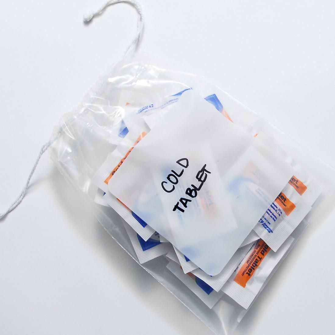 10" x 14.5" 1.5 mil Polypropylene Pull-Tite Drawstring Bag w/ White Block, 1000/CS