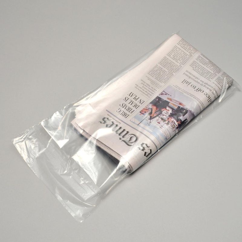 6.5" x 14.5" + 4"FB 0.8 mil LDPE Flip-Loc Newspaper Bag on Header, 2000/CS
